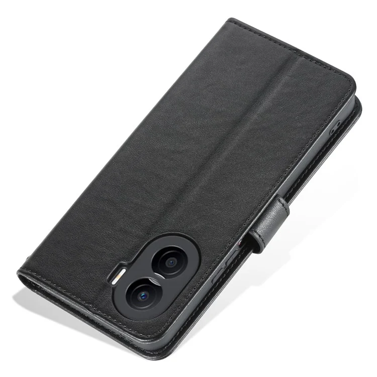 Azns Anti-fall Flip Wallet Case Per Honor X40i 5G, Copertura Per Telefono in Pelle PU Full Protection Con Supporto Per la Visualizzazione - Nero