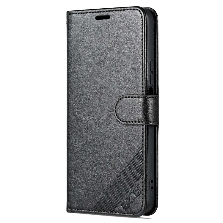 Azns Anti-fall Flip Wallet Case Per Honor X40i 5G, Copertura Per Telefono in Pelle PU Full Protection Con Supporto Per la Visualizzazione - Nero