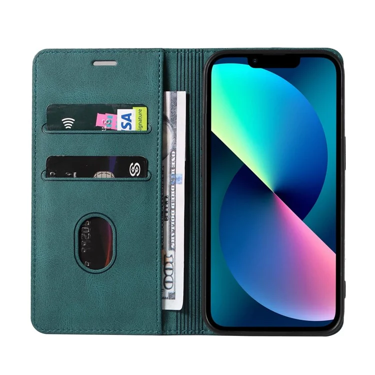 Для Iphone 14 Max 6,7 Дюйма Shock-resean The Phone Flip Skellet Case Resentister Cover Stand с Брассом - Зеленый