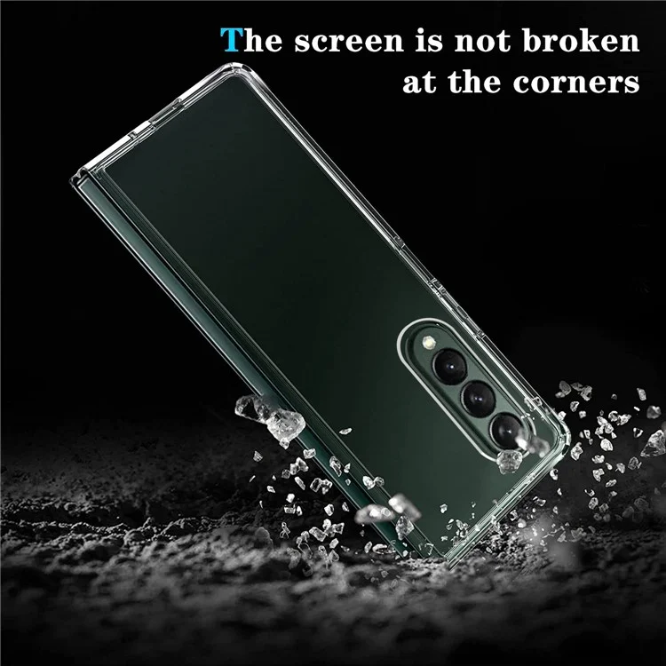 Pour Samsung Galaxy Z Fold4 5G Transparent Light Slim PC + TPU Hybrid Protective Cover Phone Case