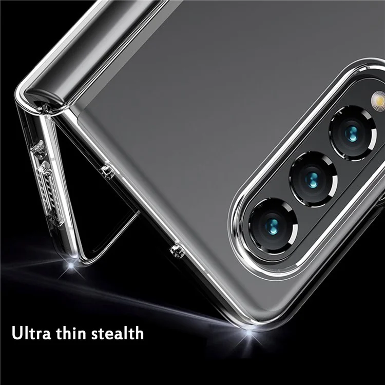 Para Samsung Galaxy Z Fold4 5g Luz Transparente Slim PC + TPU Hybrid Protective Cover Case