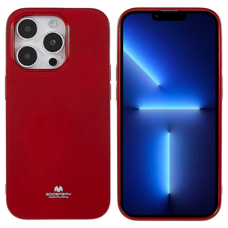 Mercury Goospery Para Iphone 14 Pro Max 6.7 Pulgadas Glitter a Prueba de Caída Case de Teléfono Celular Brillante TPU Soft Wear Back Cover - Rojo