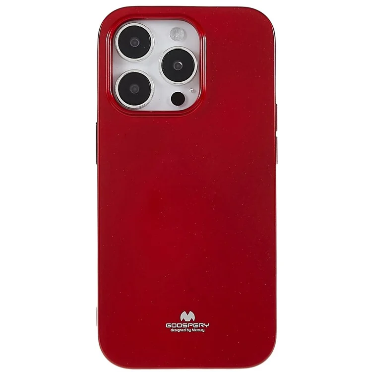 Mercury Goospery Para Iphone 14 Pro Max 6.7 Pulgadas Glitter a Prueba de Caída Case de Teléfono Celular Brillante TPU Soft Wear Back Cover - Rojo