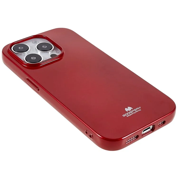 Mercury Goospery Para Iphone 14 Pro Max 6.7 Pulgadas Glitter a Prueba de Caída Case de Teléfono Celular Brillante TPU Soft Wear Back Cover - Rojo