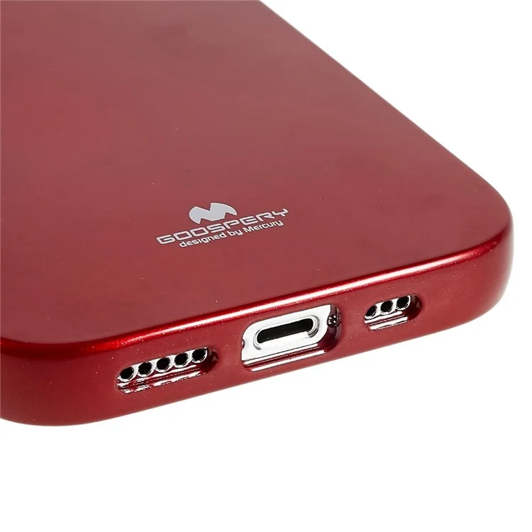 Mercury Goospery Para Iphone 14 Pro Max 6.7 Pulgadas Glitter a Prueba de Caída Case de Teléfono Celular Brillante TPU Soft Wear Back Cover - Rojo