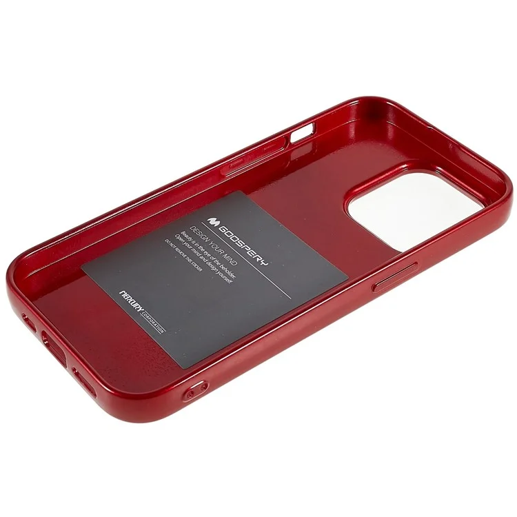Mercury Goospery Para Iphone 14 Pro Max 6.7 Pulgadas Glitter a Prueba de Caída Case de Teléfono Celular Brillante TPU Soft Wear Back Cover - Rojo