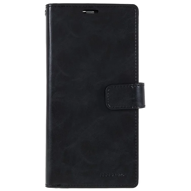 MERCURY GOOSPERY for iPhone 14 Pro 6.1 inch Mansoor Series Multiple Card Slots Phone Case PU Leather Wallet Folio Flip Cover - Black