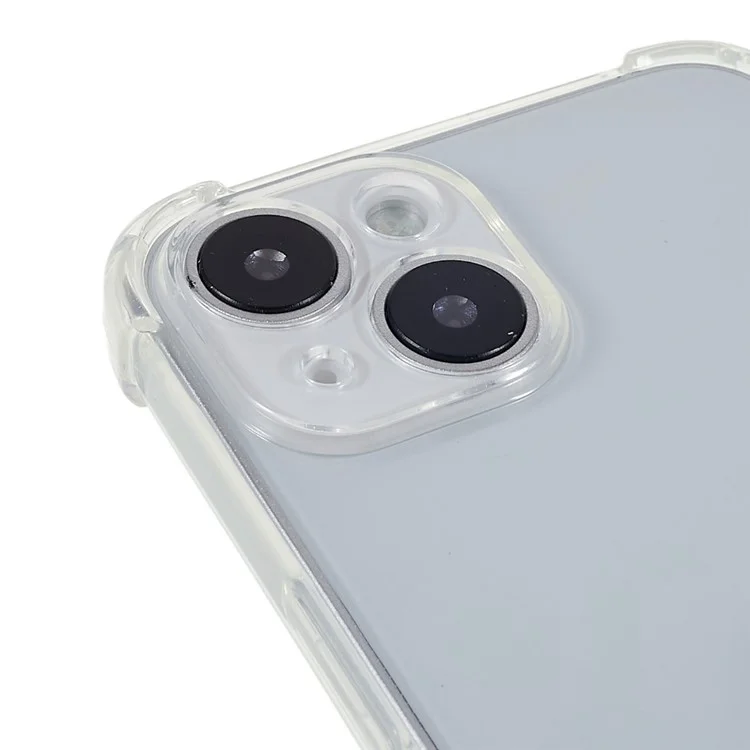 Funda de teléfono transparente con esquinas reforzadas y cordón para iPhone 14 de 6.1 pulgadas