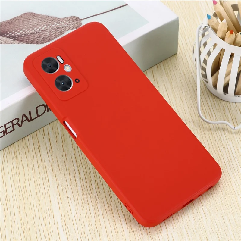 For Oppo A36 4G  /  A76 4G  /  A96 4G Anti-scratch Silicone Soft Phone Case Shockproof Back Cover Mobile Phone Protector - Red