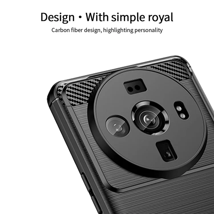 Mofi JK TPU Series-1 Для Xiaomi 12S Ultra 5G Против Царапин-матовой Поверхности Мягкий Tpu-защитный Корпус с Углеродным Волокном. - Черный