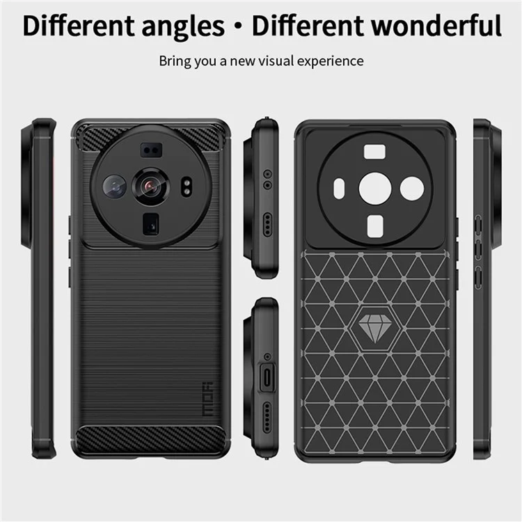 Mofi JK TPU Series-1 Для Xiaomi 12S Ultra 5G Против Царапин-матовой Поверхности Мягкий Tpu-защитный Корпус с Углеродным Волокном. - Черный