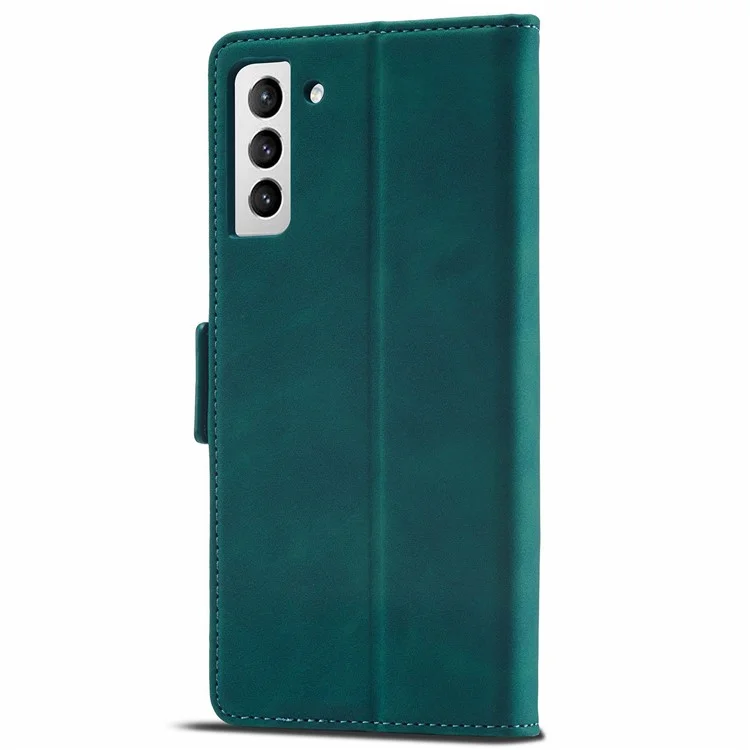 FORWENW F3-Series For Samsung Galaxy S22+ 5G Drop-proof Flip Wallet Case Card Holder PU Leather Mobile Phone Cover with Stand Protective Shell - Cyan