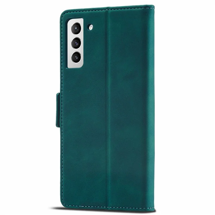 FORWENW F3-Series For Samsung Galaxy S22 5G Funda Protectora Billetera de Cuero PU con Tapa Plegable y Soporte - Cian