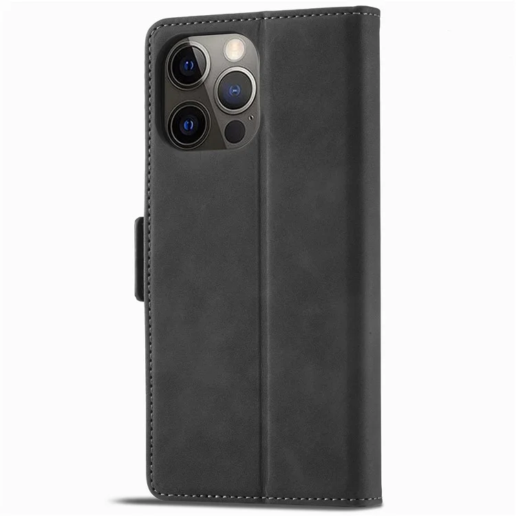 Forwenw F3-Series Pour Iphone 13 Pro Max 6,7 Pouces Affiche de Porte-amorçage pu Leather Flip Phone Cover - le Noir