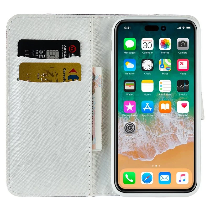 For iPhone 14 Pro 6.1 inch Sparkly Glitter Splicing Stand Phone Cover Crocodile Texture Shockproof PU Leather Wallet Flip Case - Blue