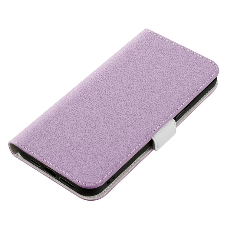 Pour Xiaomi Poco X4 GT 5G / Redmi Note 11T Pro 5G / Remarque 11T Pro + 5G Color Color Full Protection Cuir en Cuir Litchi Texture Téléphone Secteur du Portefeuille - Violet