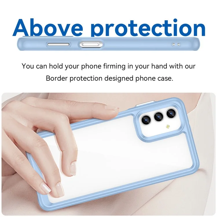 For Samsung Galaxy A13 5G / A13 4G / M13 5G / A04s TPU + Acrylic Hybrid Phone Case Drop-proof Protective Back Cover - Blue