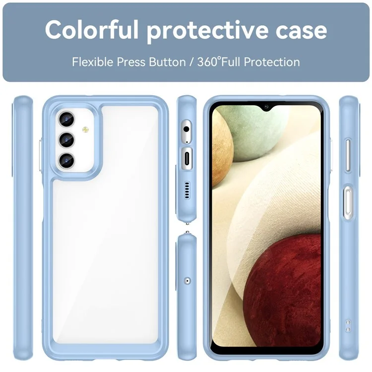 For Samsung Galaxy A13 5G / A13 4G / M13 5G / A04s TPU + Acrylic Hybrid Phone Case Drop-proof Protective Back Cover - Blue