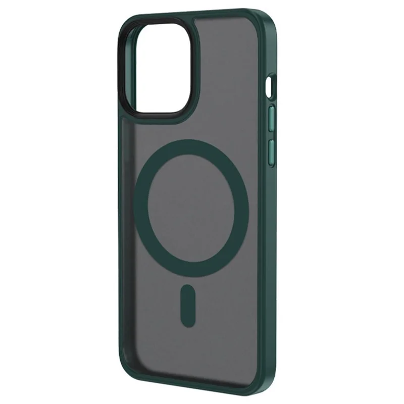 Para iPhone 14 Pro Max 6,7 polegadas Compatível com Carregamento Magsafe Capa Anti-queda TPU + PC Acabamento Mate Capa para Telemóvel - Verde