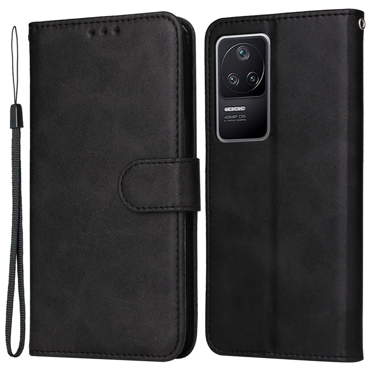 Per Xiaomi Redmi K40S 5G / Poco F4 5G Copertura Pelle Pelle Magnetic Classe Collf Pettura PU Pafetto Pafetto Caso Del Pafettolo - Nero