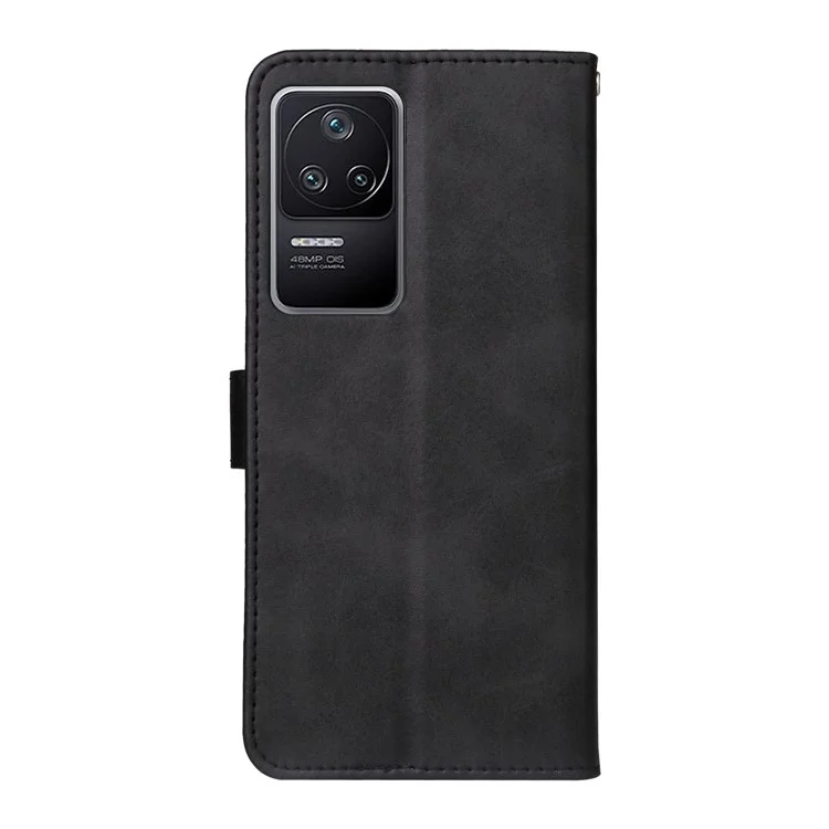 Per Xiaomi Redmi K40S 5G / Poco F4 5G Copertura Pelle Pelle Magnetic Classe Collf Pettura PU Pafetto Pafetto Caso Del Pafettolo - Nero