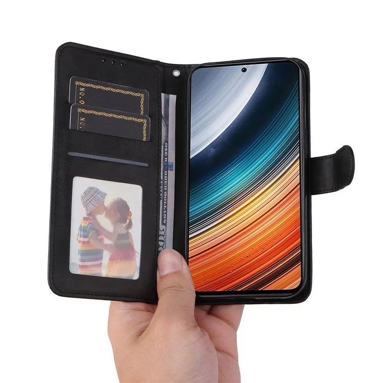 Per Xiaomi Redmi K40S 5G / Poco F4 5G Copertura Pelle Pelle Magnetic Classe Collf Pettura PU Pafetto Pafetto Caso Del Pafettolo - Nero
