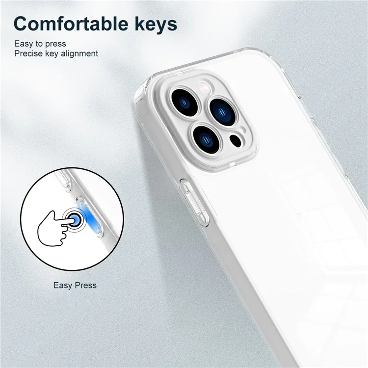 For iPhone 11 Pro 5.8 inch 3-in-1 Design Clear TPU + PC Phone Back Case Anti-scratch Anti-drop Cover - White
