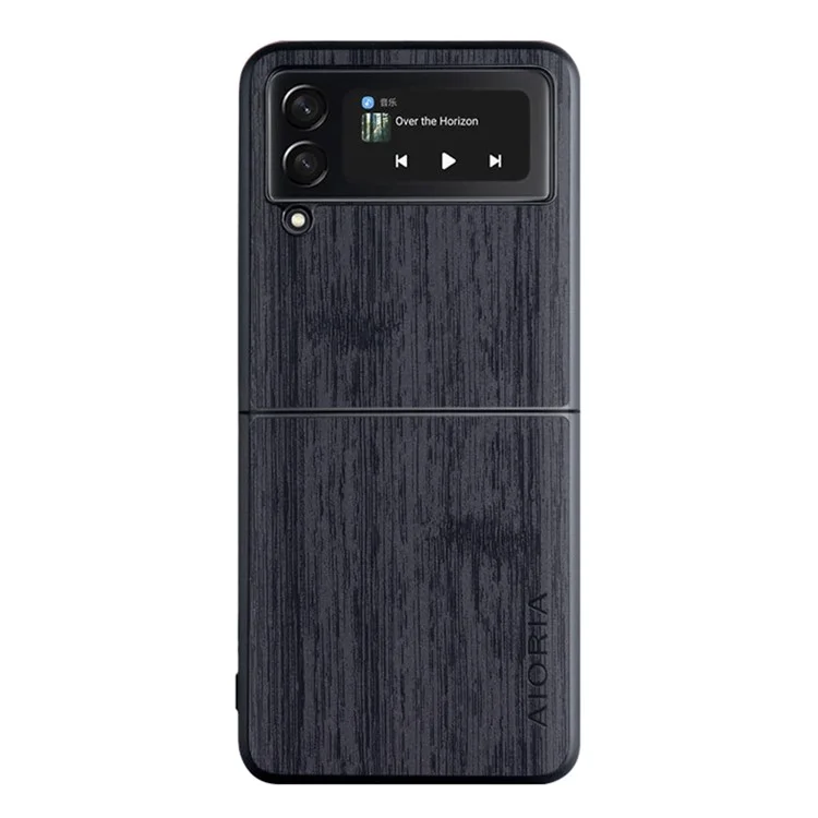 AIORIA For Samsung Galaxy Z Flip4 5G Pastoral Style Mobile Phone Protective Case PU Leather + PC + TPU Anti-scratch Cover - Black
