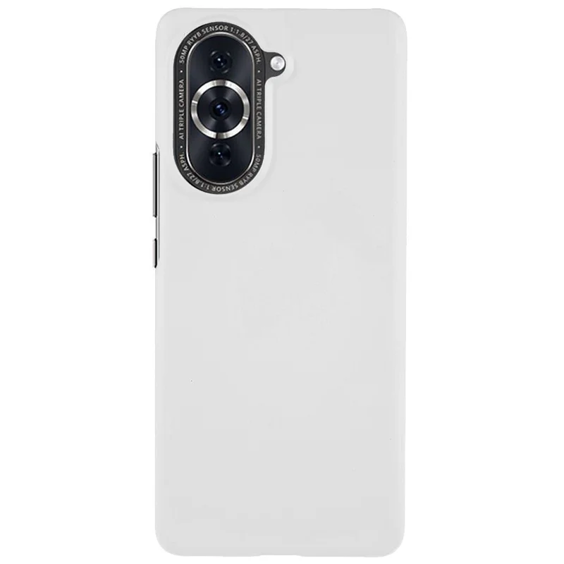 For Huawei nova 10 Pro 4G Well-protected Wear-resistant Cell Phone Case Rubberized Glossy PC Back Cover - White
