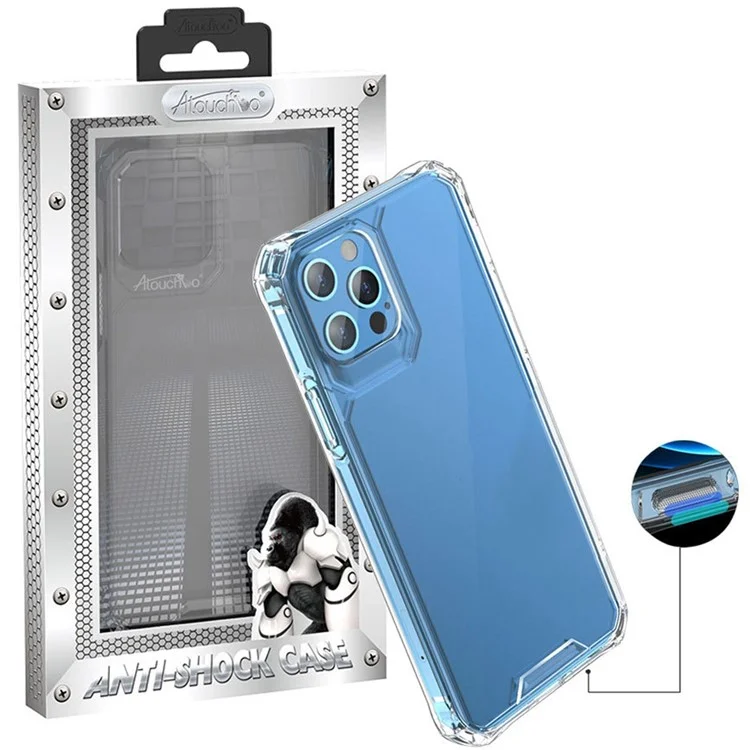 ATOUCHBO for iPhone 14 Plus Ultra Clear Soft TPU Phone Case Anti-Yellow Scratch-Resistant Mobile Phone Back Cover