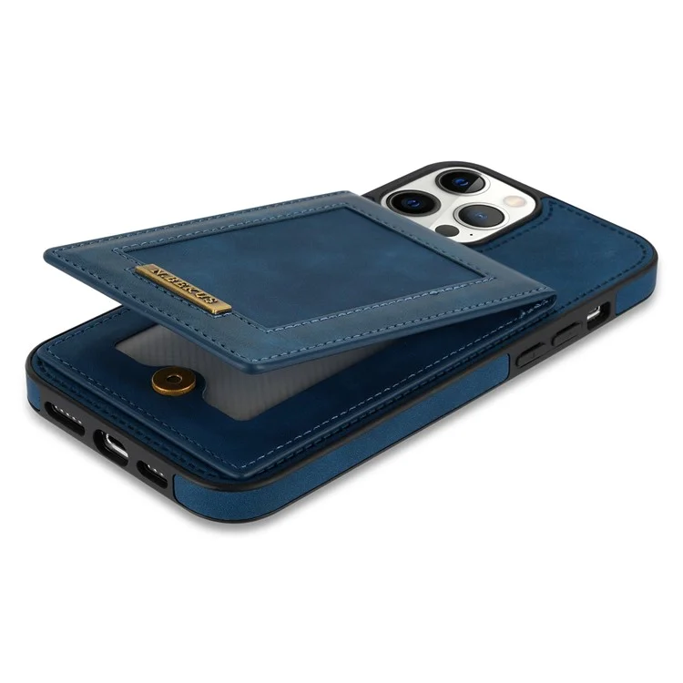 n. Case de Teléfono Bekus Para Iphone 12 Pro Max 6.7 Pulgadas, Bloqueo de RFID Bloqueo de Tarjetas Verticales Kickstand PU Leather+TPU Teléfono Anti-scratch Teléfono Trasero - Azul