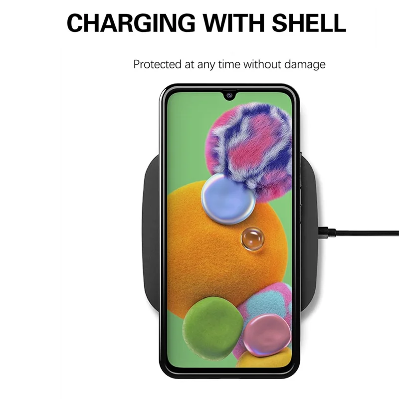 Für Samsung Galaxy A90 5G Thunder Series Verschleißfeste Hülle Dickeres TPU Handy-Gehäuse - Schwarz