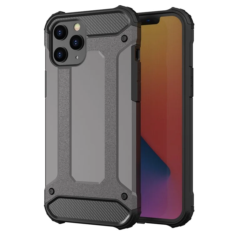 Phone Case for iPhone 12 Pro Max 6.7 inch, Scratch-resistant Anti-fall TPU + PC Back Cover - Grey