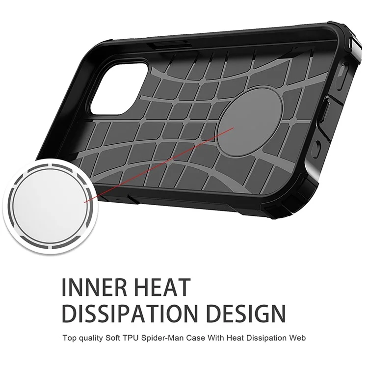 Phone Case for iPhone 12 Pro Max 6.7 inch, Scratch-resistant Anti-fall TPU + PC Back Cover - Grey