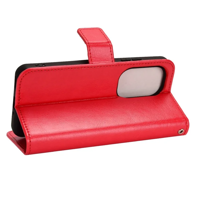 Voor Asus Zenfone 10 5G / 9 5G Krasbestendig Crazy Horse Structuur Hoesje Stand TPU+PU Leren Portemonnee Beschermhoes met Bandje - Rood