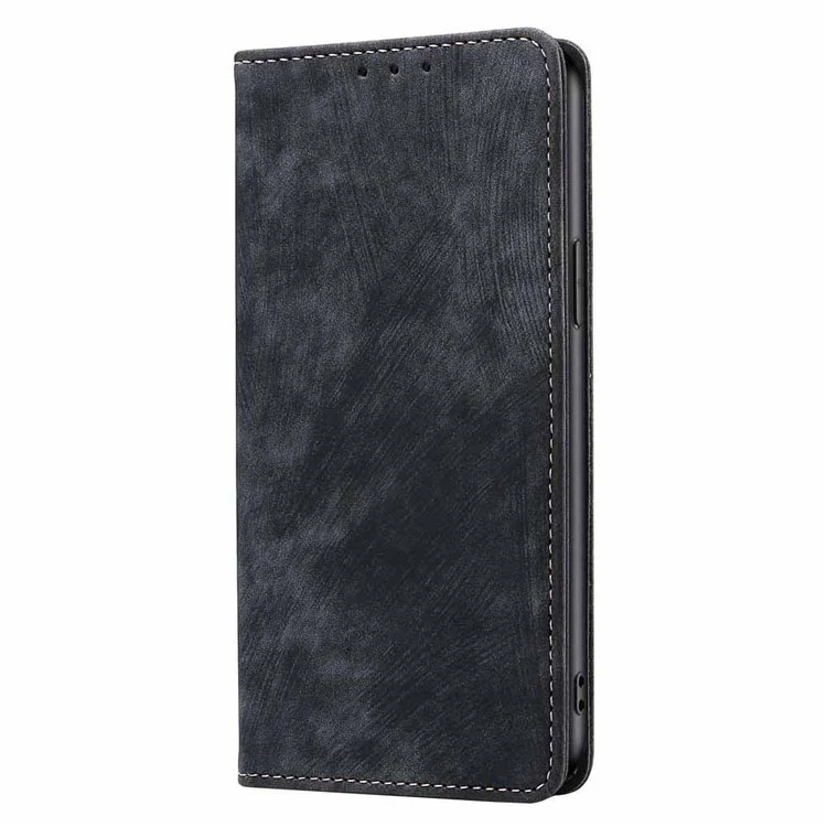 Anti-scratch Phone Case For Google Pixel 7 5G, PU Leather Flip Wallet Stand RFID Blocking Magnetic Phone Cover - Black