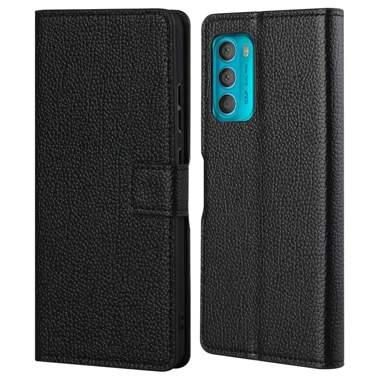 Para Motorola Moto G42 5G PU Cata de Catagem Casa de Catura Funcional de Protencionação Função Litchi Textura Tapa Magnética - Preto