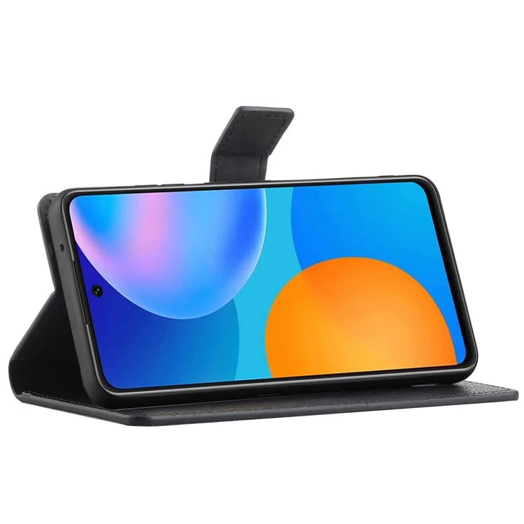 Para Motorola Moto G42 5G PU Cata de Catagem Casa de Catura Funcional de Protencionação Função Litchi Textura Tapa Magnética - Preto