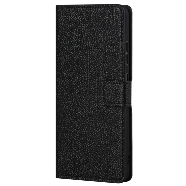 Para Motorola Moto G42 5G PU Cata de Catagem Casa de Catura Funcional de Protencionação Função Litchi Textura Tapa Magnética - Preto