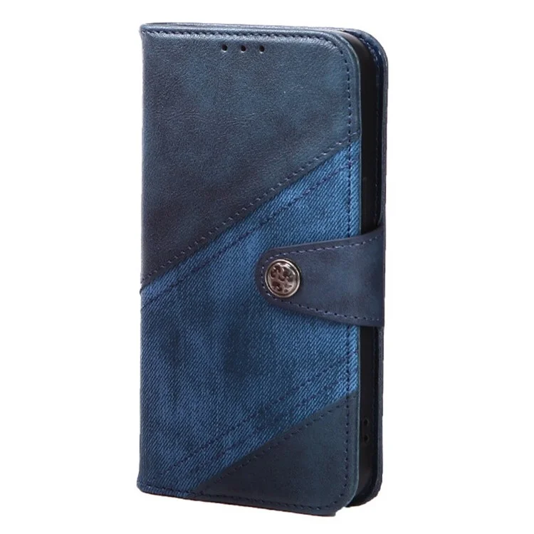 Cante Per Texture Crazy Horse Case Per Iphone 13 Pro 6,1 Pollici, Spiccing PU Visualizzazione Peile Flip Flip Cover - Blu Scuro