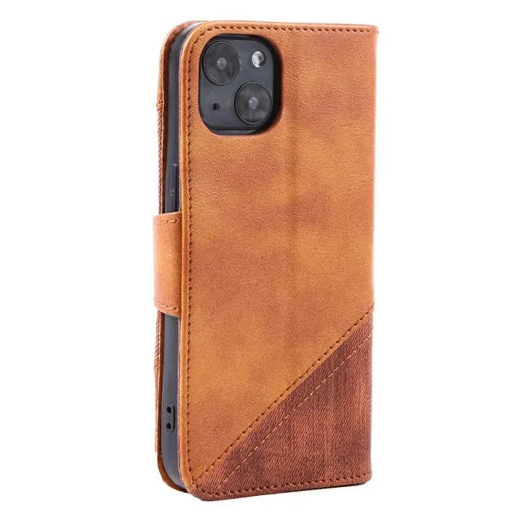 Para Iphone 14 Max 6.7 Pulgadas Folio Flip PU Cuero Case de Cuero Crazy Horse Textura Supulando la Cubierta Del Teléfono Protector Con Soporte de Billetera - Marrón