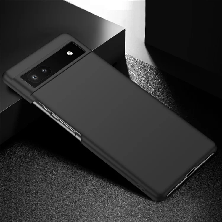For Google Pixel 6a Anti-fingerprint Phone Case Hard PC Cell Phone Cover - Black
