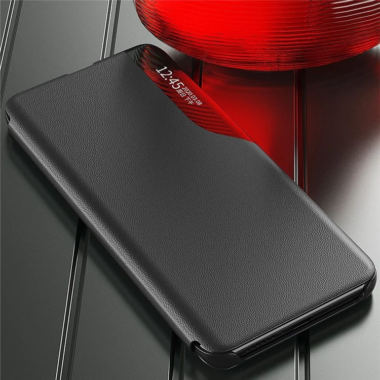 For Nothing Phone (1) 5G Phone Case Folio Flip PU Leather Stand Cover - Black