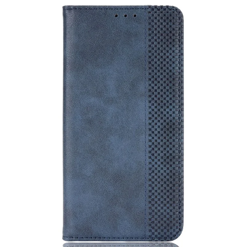 For Nothing phone (1) 5G Stand Function Vintage PU Leather Wear-resistant Cell Phone Case Shell with Wallet - Blue