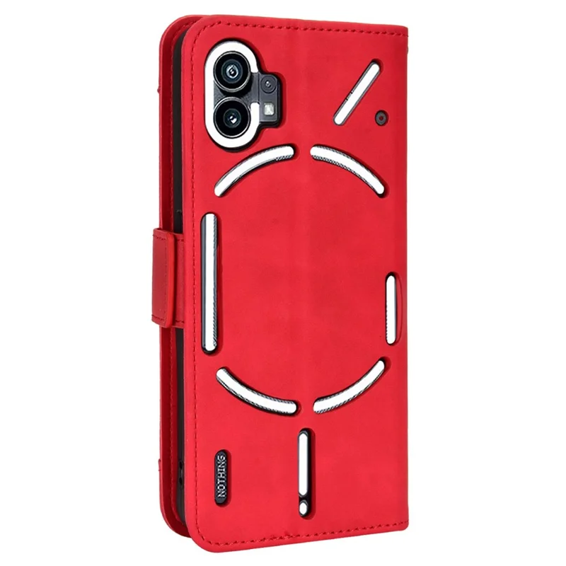 Phone Case for Nothing phone (1) 5G, PU Leather Multiple Card Slots Wallet Feature Full Body Protection Cover with Stand - Red