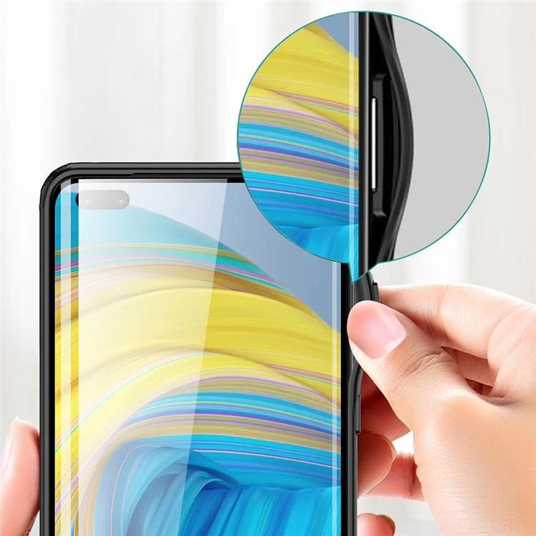 Para Huawei Mate 50 Pro Armor Series Hard PC Back Soft TPU Phone Case Reinforced Corner Shock-Absorbing Back Cover - Translucent