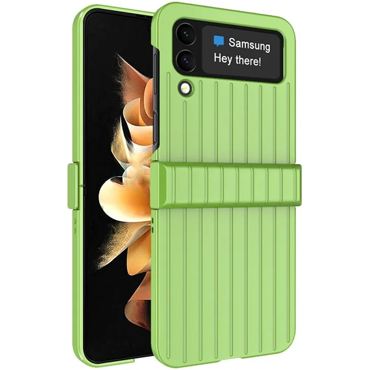 IMAK JS-3 Suitcase Style Series para Samsung Galaxy Z Flip4 5G Hinge Design Anti-queda Hard PC Phone Cover - Verde