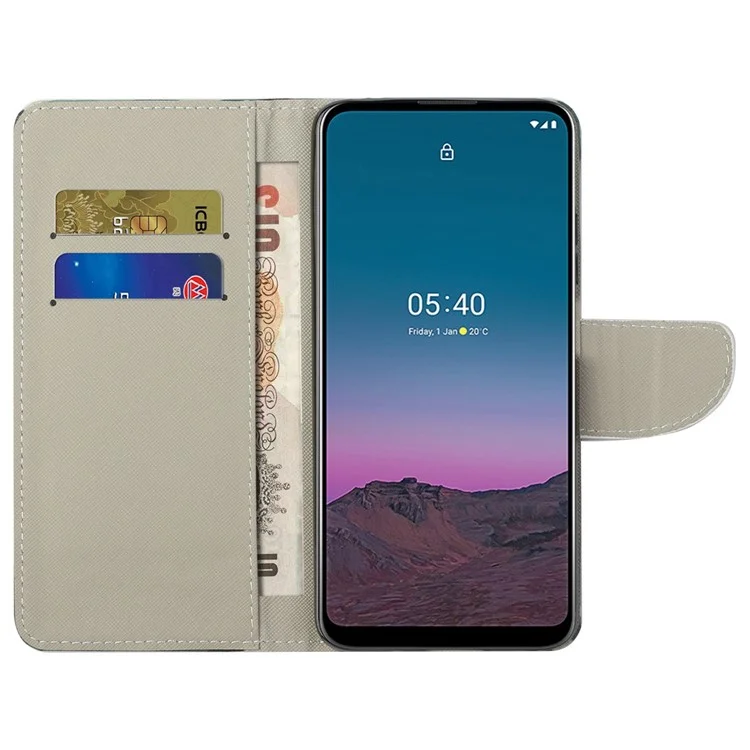 For Nothing phone (1) 5G Pattern Printing Phone Case Cross Texture PU Leather Hands-free Stand Wallet Folio Flip Cover - Keep Calm and Sparkle