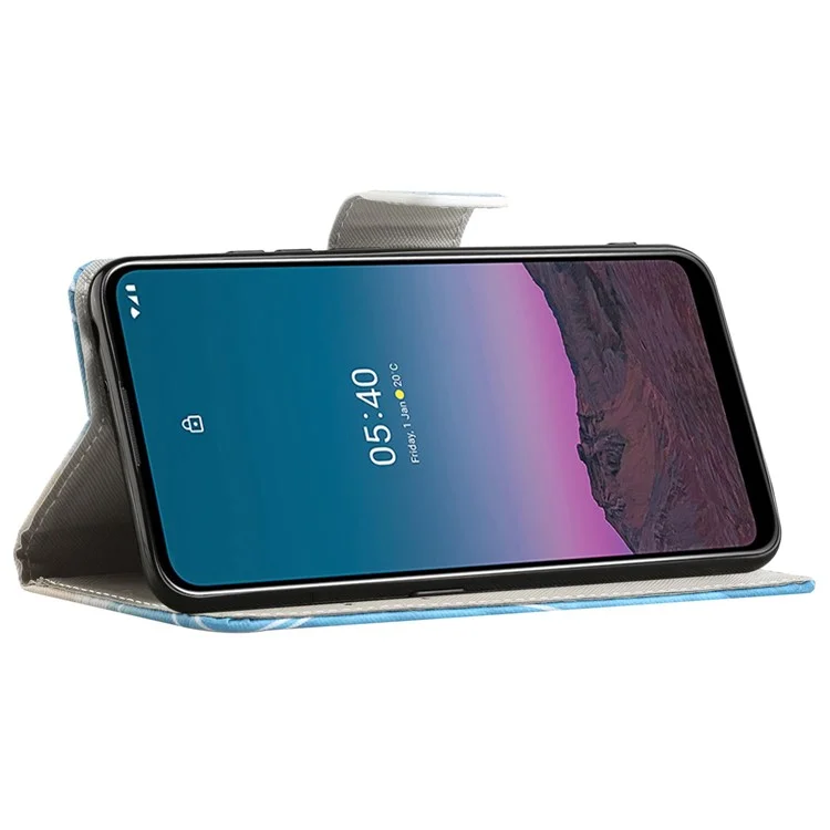 For Nothing phone (1) 5G Pattern Printing Phone Case Cross Texture PU Leather Hands-free Stand Wallet Folio Flip Cover - Keep Calm and Sparkle