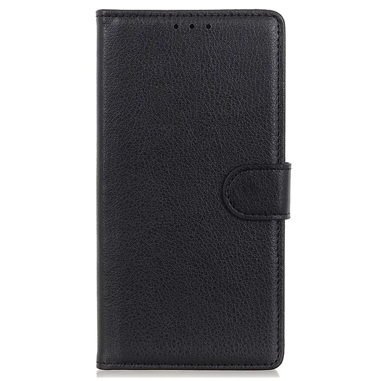 For Huawei nova Y90 4G Litchi Texture PU Leather Shockproof Phone Case Wallet Stand Protective Cover - Black